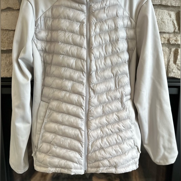 32 Degrees Heated Puffer Jacket Stretch comfort side panels GRAY Size XXL - Picture 2 of 15